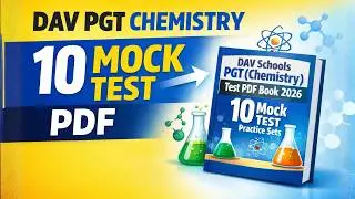 DAV Schools PGT Chemistry Test PDF Book 2026 | 10 Mock Test Practice Sets in English