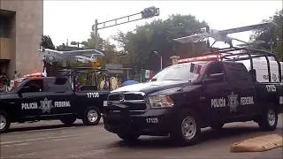 Polic&iacute;a Federal y Marina en desfile