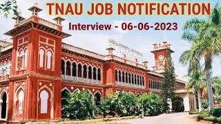 Tamilnadu Agricultural University  / TNAU JOB / MV SERVICE
