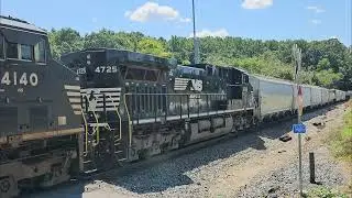EB Train 126 with Military Equipment climbing Greeneville Hill, 8/29/2025. #norfolksouthern #train