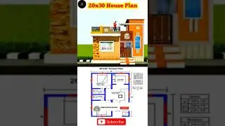 #Shorts 20x30 House Plan || 20x30 Gharka Naksha || 600 Sqft House Plan || Home Design Decore