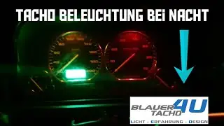 golf 3 Tacho Beleuchtung Rot/Gelb bei Nacht/ blauerTacho4u LED Vorstellung!