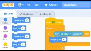 Chase Game Step 1 Move With Arrow Keys (Scratch Programming)