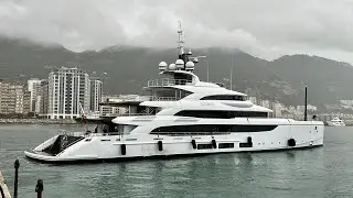 TRIUMPH, 65m Benetti Built Superyacht Docking in Gibraltar 4K