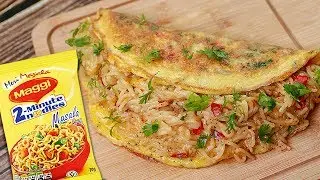 Maggi Omelette Recipe | Maggi Egg Omelette | Noodles Omelette | Easy Snacks Recipe | Toasted