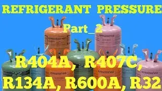 GAS CHARGING PRESSURE R404A, R407C, R134A, R600A, R32