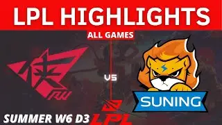 RW vs. SN | All Games HIGHLIGHTS - W6 D3 | LPL Summer Split 2021 | ROGUE WARRIORS VS SUNING