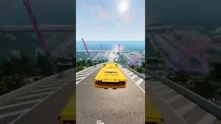 How far can these cars fly? Day 37 - Lamborghini Diaboli #car #crashdrive #carcrashes #gaming