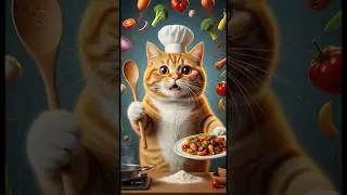 How Cat Cooking Food