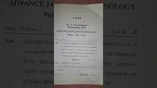 BCA QUESTION PAPER LUCKNOW UNIVERSITY ADVANCE JAVA AND TECHNOLOGY 2025 LU #lucknowuniversity