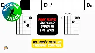 PINK FLOYD - Another Brick In The Wall &bull; Backing Track | Scrolling Guitar Chords & Lyrics