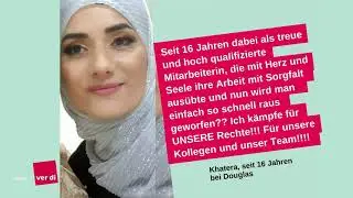 Gesicht zeigen! Douglas Besch&auml;ftigte gegen drohende Filialschlie&szlig;ungen