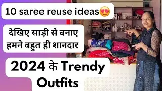 10 Beautiful sarees se bani designer dresses/ Saree reuse dress / 😍10 साड़ीयो के अद्भुत reuse /