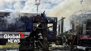 Russian drone strike hits passenger train in Ukraine, killing 1, injuring dozens