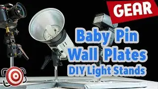 Baby Pin Wall Plates -  DIY Photography solution to bulky light stands in your home portrait studio
