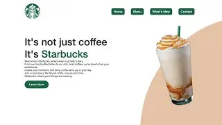 Starbucks homepage website design using HTML,CSS & JavaScript for beginners