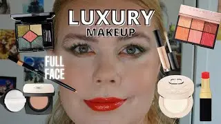 FULL FACE OF LUXURY MAKEUP ft. the BOLDEST RED | Chanel, Dior, YSL, Charlotte Tilbury & more!