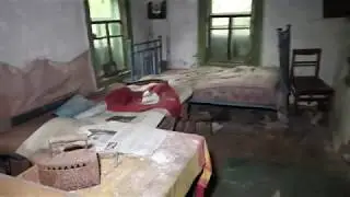 Abandoned log home in the Chernobyl zone