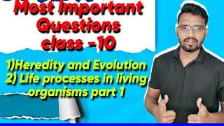 Most Important Questions | Heredity and evolution | Life processes in living organisms part 1