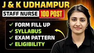Jammu and Kashmir Staff Nurse Vacancy 2026 |  Staff Nurse | Complete Details #jammukashmir