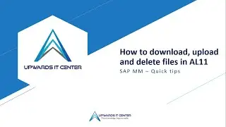 How To Download, Upload and Delete Files in AL11
