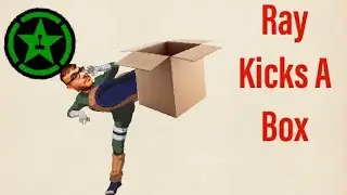 Achievement Hunter: Ray Kicks A Box
