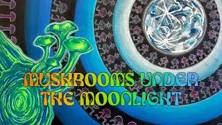 Mushrooms Under the Moonlight - Oil Pastel Drawing Process Video