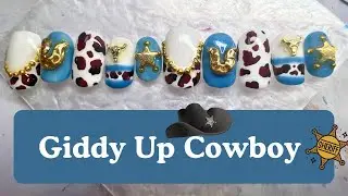 🤠 Дизайн ногтей YeHaw CowGirl. Милый ковбойский принт на ногтях Carter. Вестерн-маникюр.