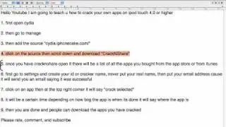 How to create your own cracked apps on ipod touch or iphone 4.0 or higher