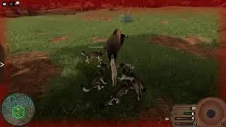Dire wolf pack vs Bison [ Ecos La Brea ]