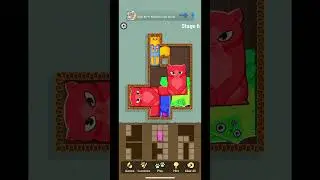 🐱🐱 Block Puzzle Cats - Stage 6 #gaming #blockpuzzle #blockpuzzlecats #cat #puzzle #shorts