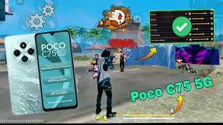 (Poco C75 5G)✨Free Fire Hadeshot Sensitivity Setting ⚙️🇧🇷2025 Best Sentivety+HUD Settings Free Fire 