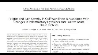 Evidence of inflammation in the pain and fatigue of Gulf War Illness