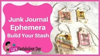 How to make Mini Tags with Scraps - How to Build Your Ephemera Stash , Junk Journal Ephemera Ideas