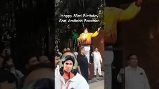Amitabh Bacchan 83rd Birthday Fan mela at Juhu House #bollywood #amitabhbachchan #kishorekumar #don