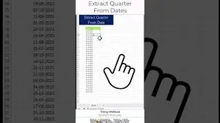 Excel Time Saver : Get Quarter From Date #excel #exceltips #mexcel