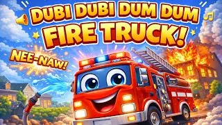 Fire Truck Song 🚒 | Dubi Dubi Dum Dum | Kids Fire Truck Song | KIDOO KINGDOM