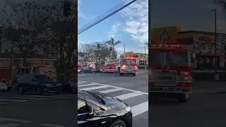 LAFD Task Force 3 responding to a physical rescue in 20s first in