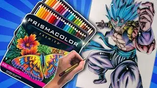 PROBANDO POR PRIMERA VEZ LOS PRISMACOLOR PREMIER [GOGETA SSJ BLUE]