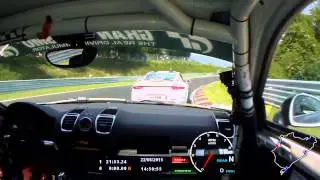 Extreme Racing N&uuml;rburgring VLN Porsche 911 vs Cayman S battle