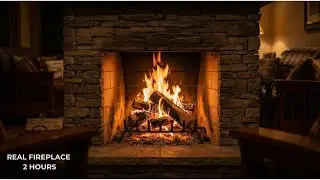Real Fireplace | 2 Hours | No Camera Movement