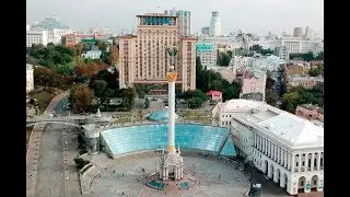 Independence Square, Kyiv, Ukraine - Travel tour 4K (Ultra HD)