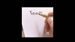 Tears - Font Art - Sad - WhatsApp Status - Shorts-Misology Art & Food #Shorts