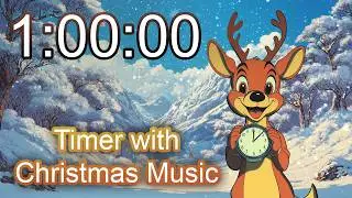 1 Hour Timer with Instrumental Christmas Music ❄ 1 Hour Christmas Timer 🦌