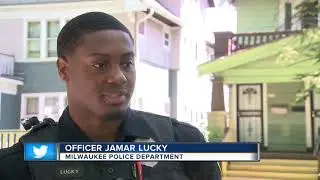 Milwaukee police officers buy basketball hoop, throw block party for kids