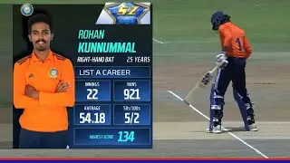 Prof D B Deodhar Trophy 2023-24: Rohan Kunnummal's blistering 107(75) in the Final