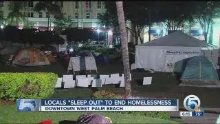 The Lord's Place Sleepout 2013 at Meyer Amphitheater Park in West Palm Beach