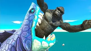 King Kong Pushes Enemies into the Castle - Animal Revolt Battle Simulator