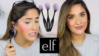 NEW ELF COSMETICS OVAL COMPLEXION BRUSHES | Review and Demo