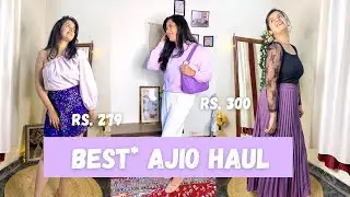 *BEST* AJIO TRY-ON Haul + Giveaway | AJIO Tops, SKIRTS HAUL | AJIO Review| Upto 80% OFF